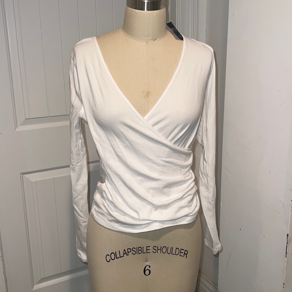 NWT Abercrombie White Long Sleeve Shirt Size M